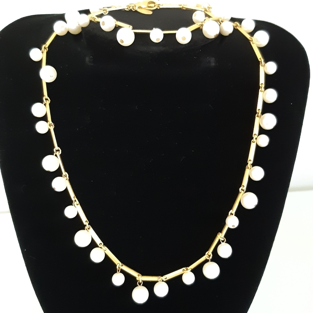 Carolee Gold Plated Simulated Pearl Necklace Set